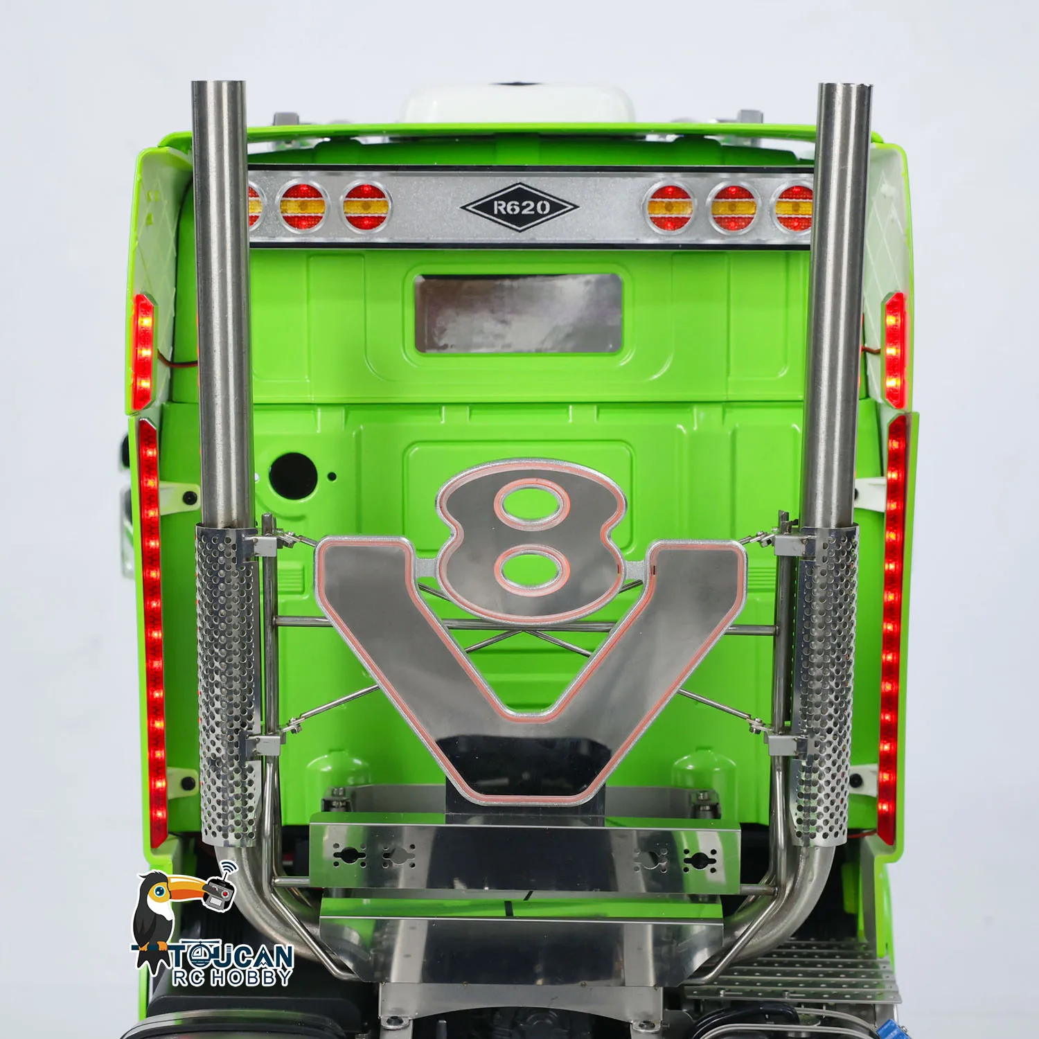 Jouet 1/14 échelle 6*6 bricolage RC tracteur camion voiture en métal modèle à 3 vitesses avec son léger fumer peint fini véhicule radiocommandé