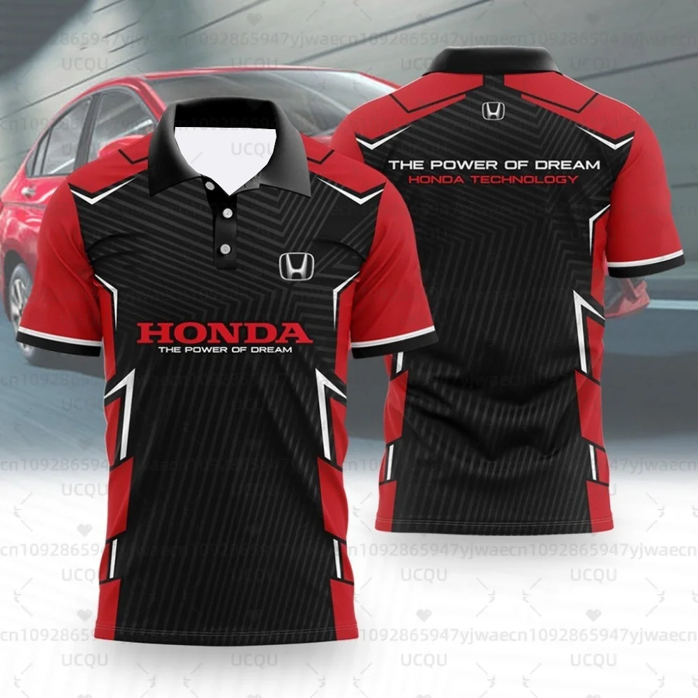 

Men's Women's Honda Quick Dry And Breathable Racing Summer Motorcycle Biker Jersey Sportswear Short Sleeve Polo T-shirt Top
