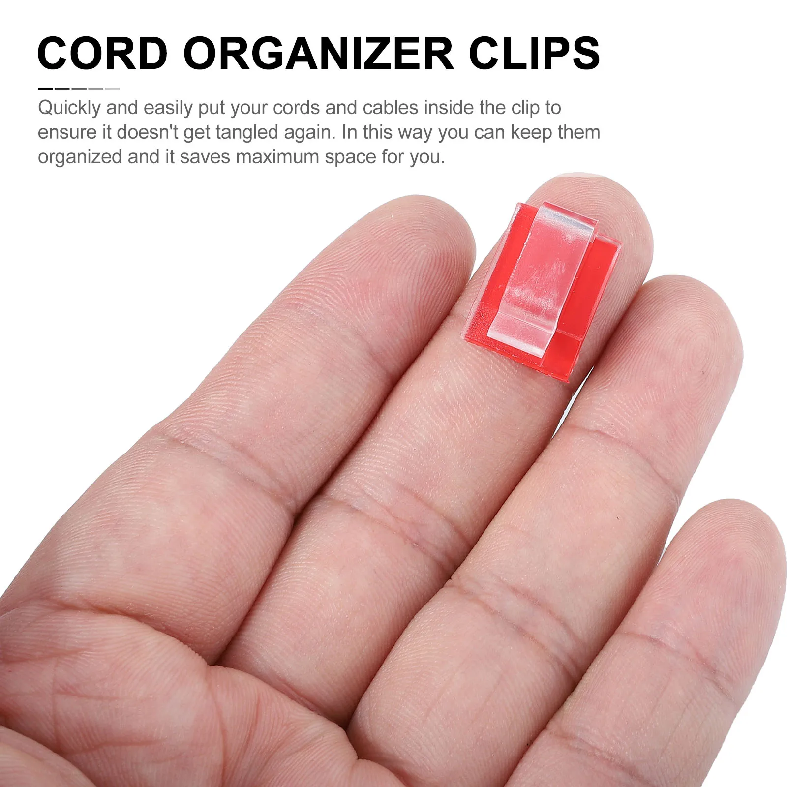 

100 Pcs Wire Clamping Buckle Cable Holder Clips Desktop Cord Management Tie Organizers