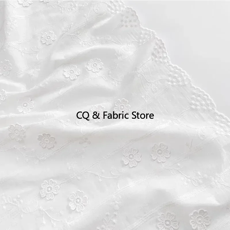 

Хлопковая трехмерная хлопковая ткань с вышивкой в виде цветка сливы для юбки, одежды, детской одежды, занавеска, скатерть