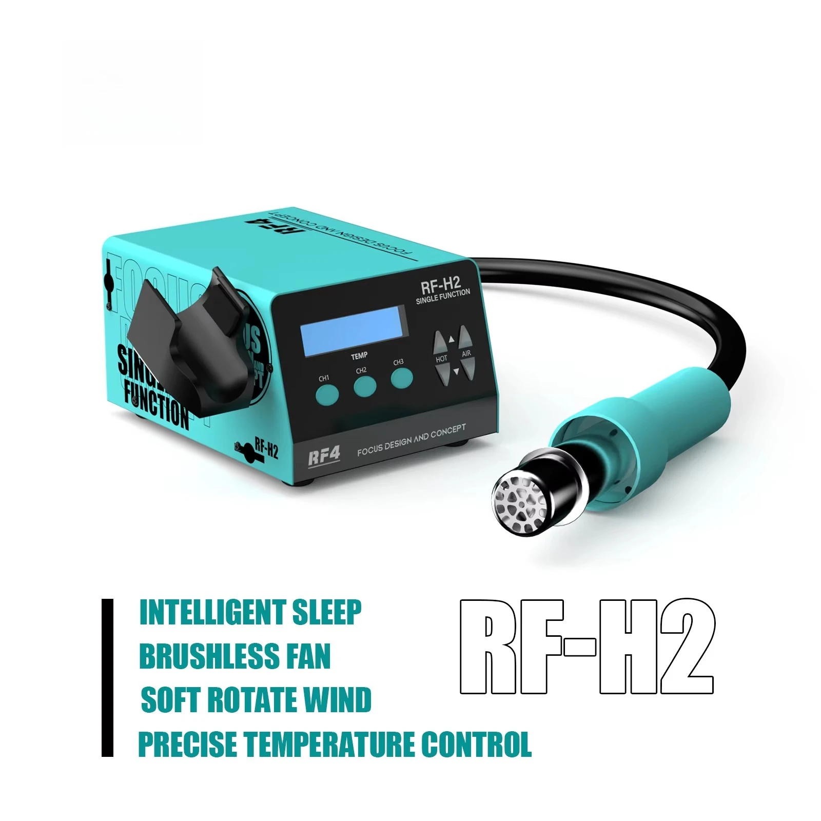 Automatic Sleep SMD RF-H2 BGA 1000W Digital Hot Air Soldering Rework Station for Phone SMT Repair Soldering Welding Tool