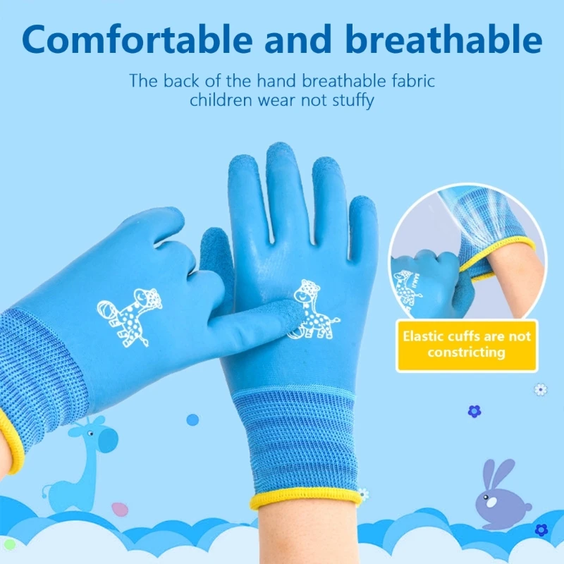 12pcs/pack Children Latex Gloves Thick Protective Wear Against Pet Bites Stylish QXNF