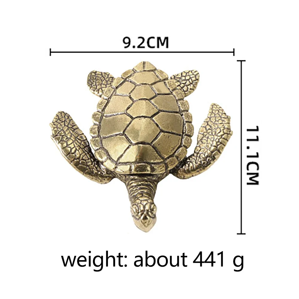 Giant Turtle Brass Decoration Chambre Marine Animal Figurine Art Living Room Decoration Figurines Solid Pure Copper