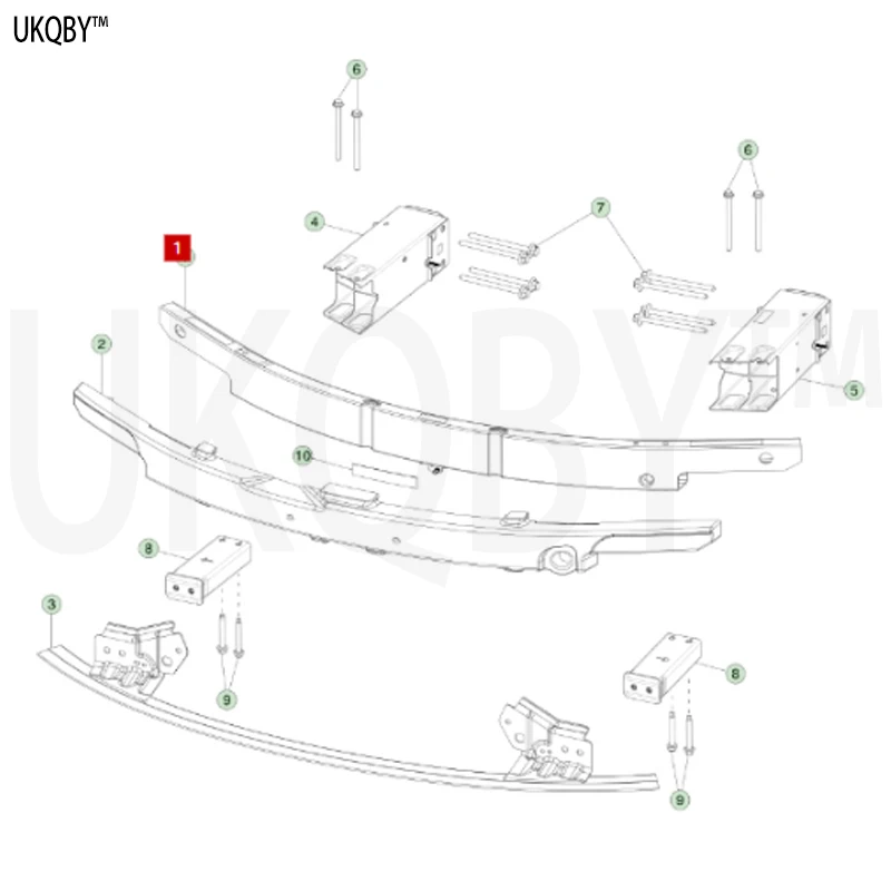 Applicable to Te sl a MODEL3 front bumper crash beam front bumper frame 1104667-00-K 1104667-99-J 1104667-CN-L