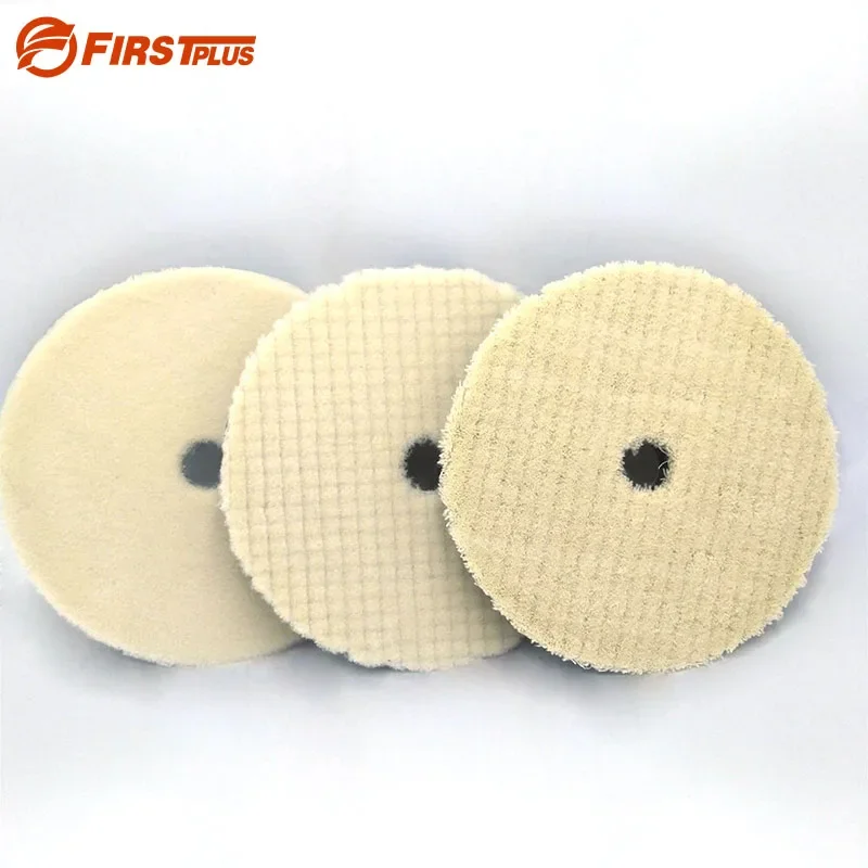 3 pcs Self-adhesive Wool Plush Discs Felt Wheel Polishing Grinding Wheel Head Pad for Car Machine Polisher 150mm