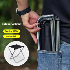 Lightweight folding chair for outdoor camp, portable stools, road alloy, travel, walks, fishing, camp furniture 6 Main Sales Banco Camping - №3