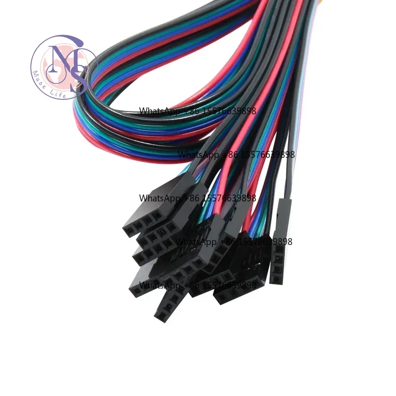 10Pcs 70cm Dupont Jumper Wire 2/3/4Pin Female to Female, Stepper Motor Connection Cable, 3D Printer Spare Part
