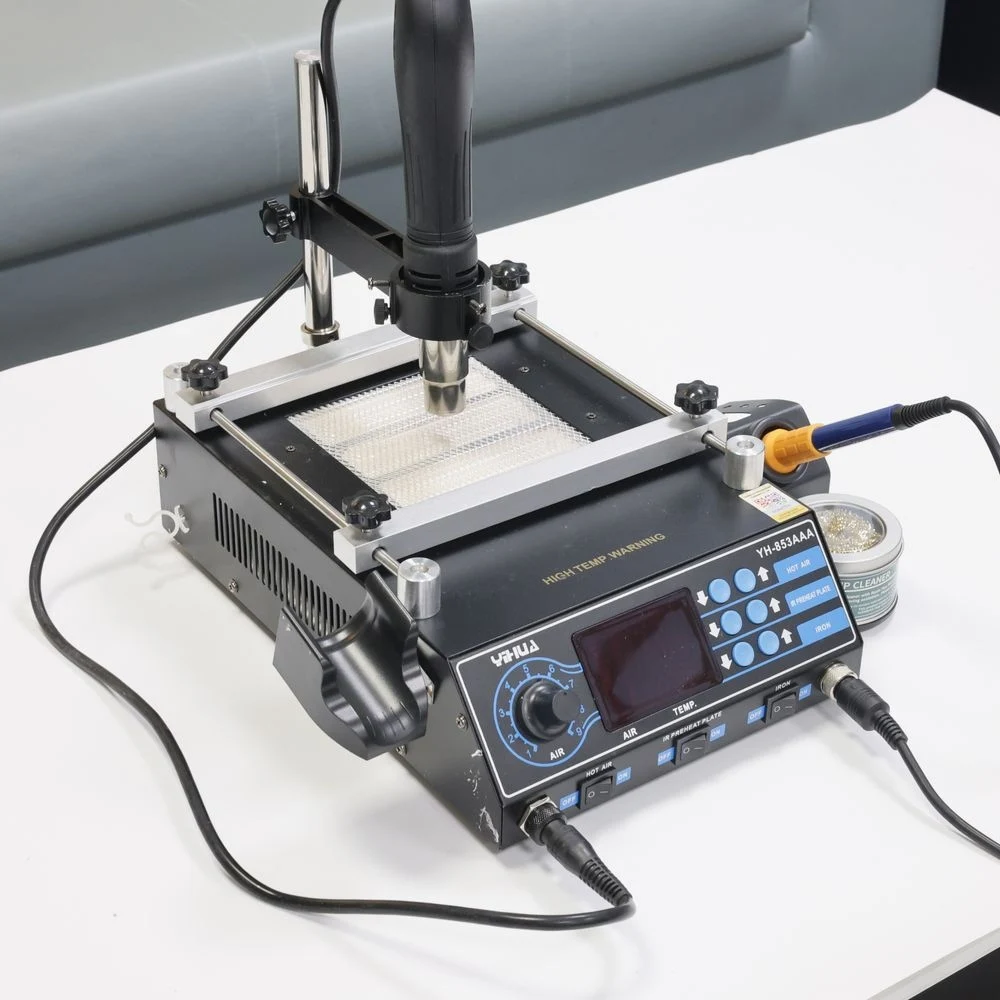 

For YIHUA 853AAA Soldering Station with Built-in Preheating and 3-in-1 Hot Air Gun Welding Repair Tools Home BGA Desoldering