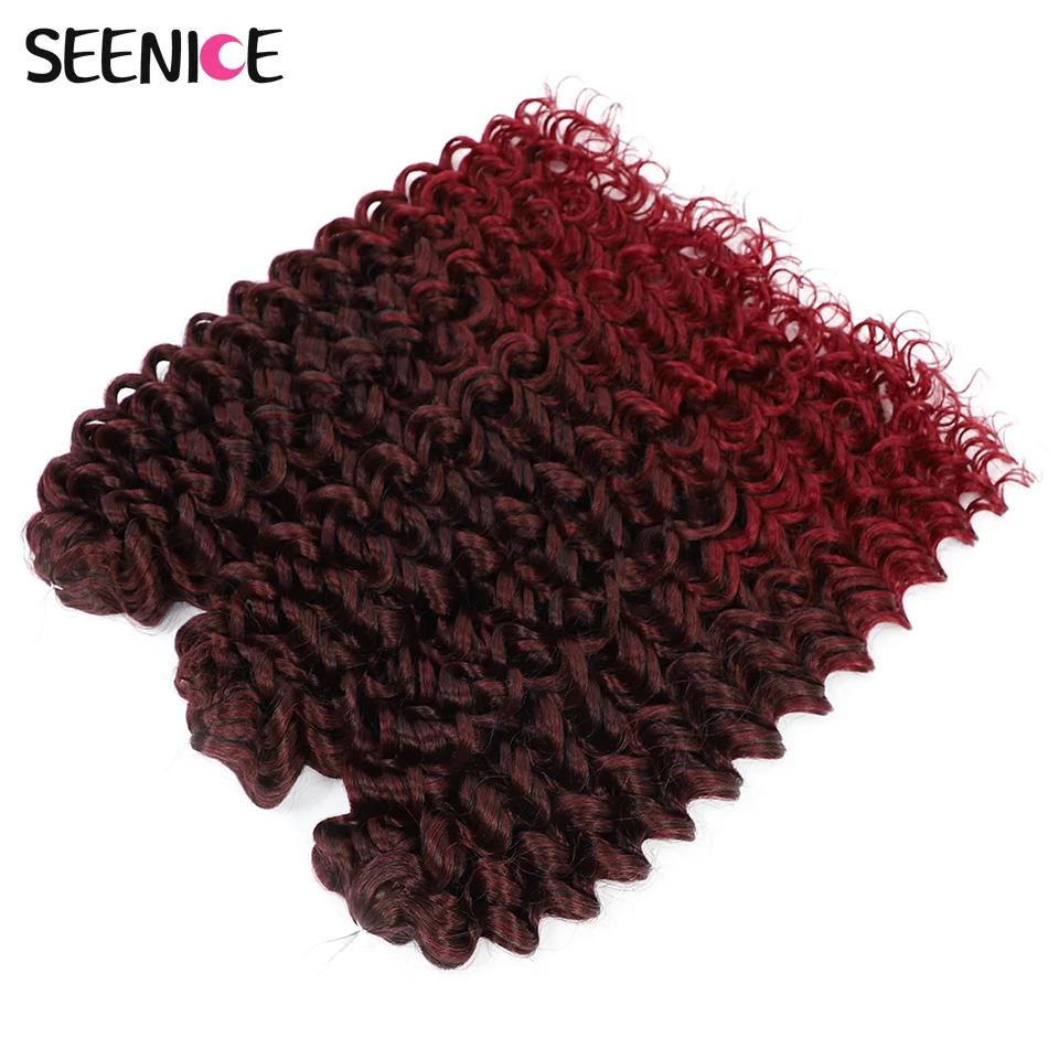 Synthetische Marshmallow Afro Curl Häkeln Haar lockig Häkeln Geflecht Twist Flechten Haar Extensions Wasserwelle Ombre für schwarze Frauen – Detail 12