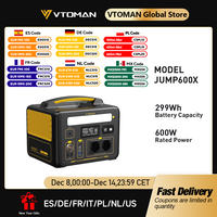 VTOMAN JUMP 600X Portable Power Station 299Wh Solar Generator LiFePO4 1200W Peak Power Powerstation Emergency Backup