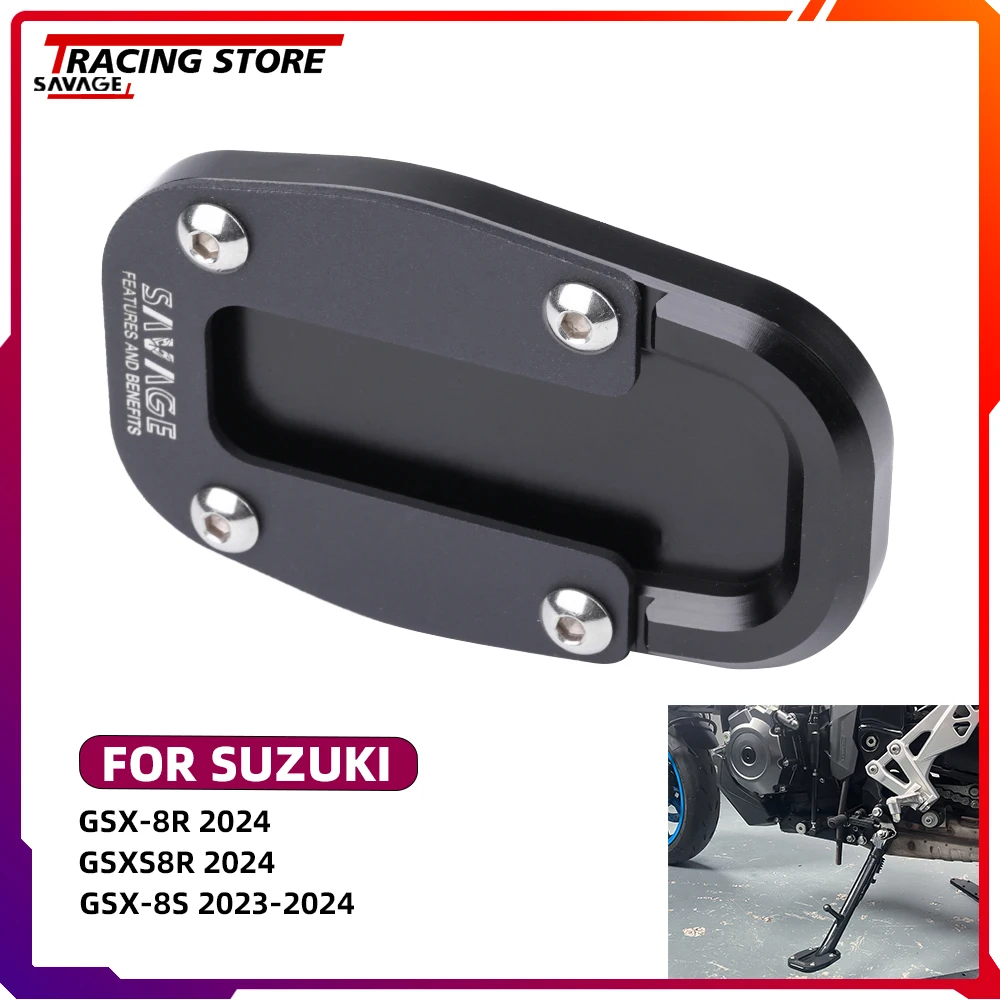 

2024 GSX8R GSX8S Motorycle Kickstand Extension Plate For Suzuki GSX-8R GSXS8R GSX-8S Side Stand Enlarger Foot Pads GSX GSXS 8R