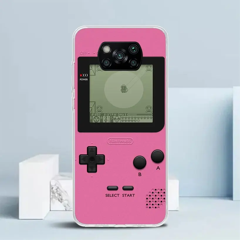 Gameboy Boy Game Phone Case For Xiaomi Poco X6 X5 X4 X3 Nfc F6 F5 Pro F4 Gt F3 F2 F1 M5S M4 M3 M2 Soft TPU Back Cover