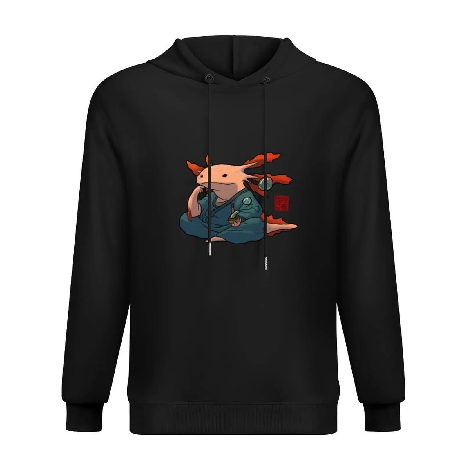 

cute axolotl philosopher Hoodie hooded shirt men's sweat-shirt japanese style men clothing hoodie men