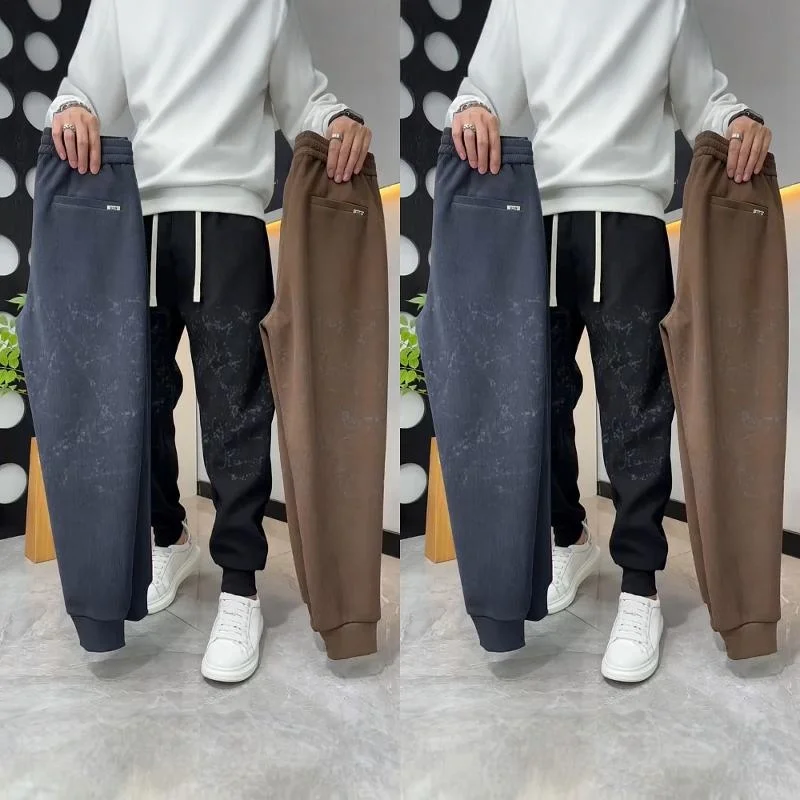 

Men's adient Color Casual Pants Autumn Winter New Sle Comfortable Long Tall Slimming Trendy Versatile Faionable