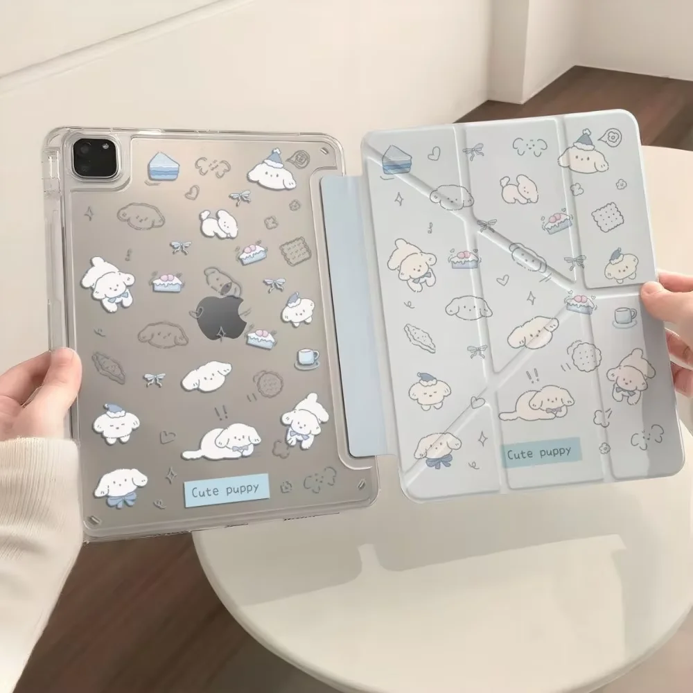 Blue Cute Dog Angel Cake Sweet For iPad Pro Air 13 11 M5 M4 M3 M2 2 1 11th A16 12.9