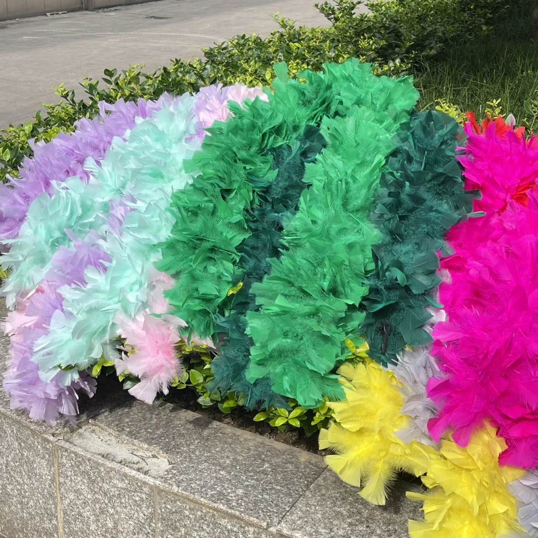 200Gram Fluffy Turkey Feather Boa High Quality Marabou Plumes Scarf for Costume Party Halterneck Scarf 2Yards Sewing Decoration