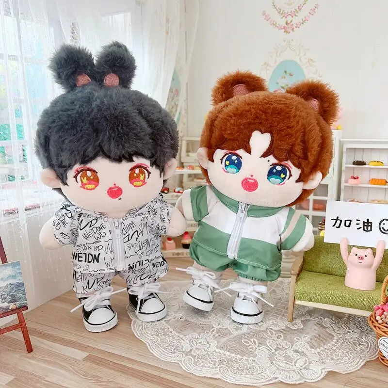 

20cm Cute Fashion Sport Suit Boy Plush Idol Doll DIY Clothes Accessory Soft Stuffed No Attributes Cotton Doll for Girls Kid Gift