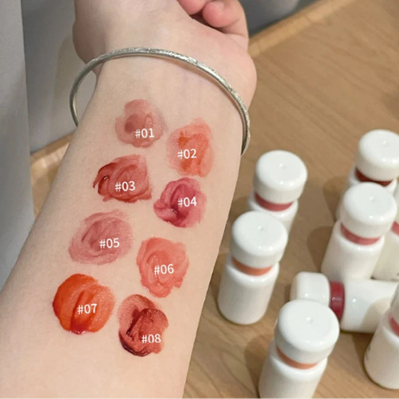 النبيذ الأحمر مرآة الشفاه الصقيل ترطيب عارية سطع ملمع الشفاه الوردي رشيقة العطاء تينت الفاخرة أحمر الشفاه الكورية دوبي ماكياج هدية #6