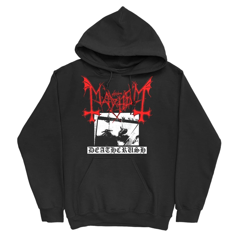 

Толстовка-худи Mayhem в стиле Black Metal Punk, ретро, утепленная, для молодежи, осенне-зимняя, повседневная, хлопковая, на молнии