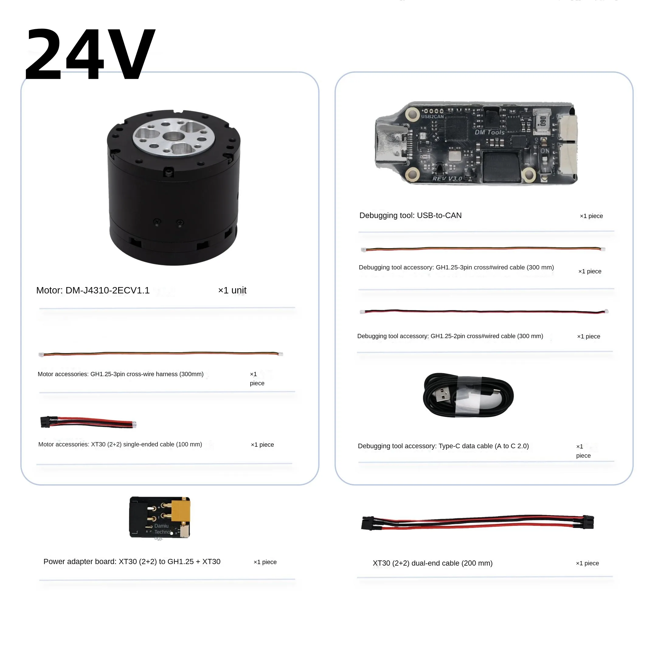NCZOBOE J4310-2EC V1.1 Servo Joint Gear Motor 24V/48V  Built-in Driver Dual Encoders Robotic Arm Actuator