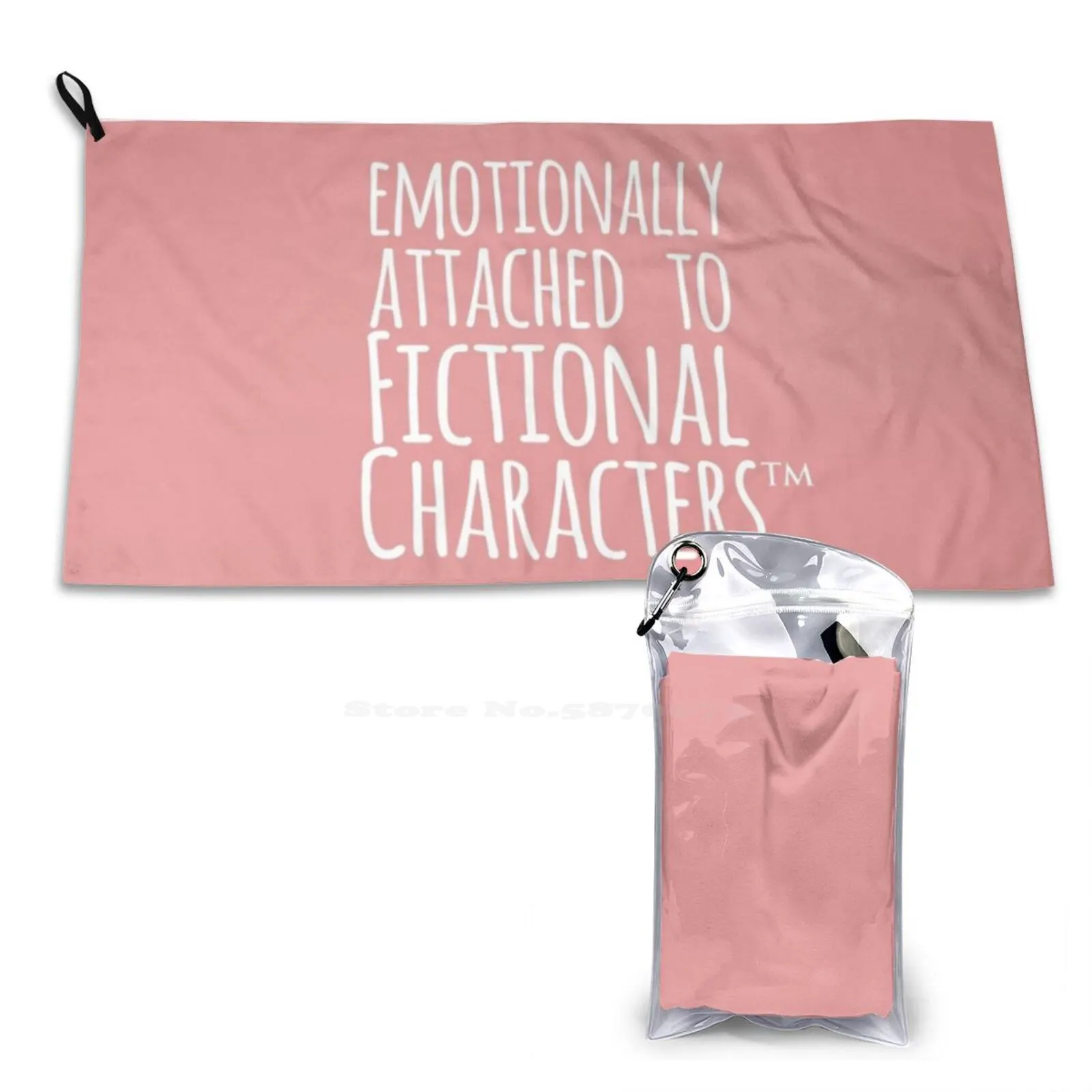 Emotionally Attached To Fictional Characters ? Soft Towel Quick Dry Beach Towel Funny Fandom Fangirl Supernatural Fictional