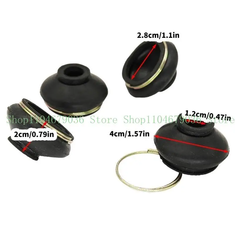 652F Set Of 4 Rubber Dust Covers Protective Rubber Caps Universal Rubber Covers Adjustable Covers for ATVs