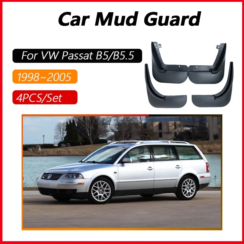 4PCS Car Mud Guards For Volkswagen VW Passat B5 B5.5 1998~2005 Antifreeze Flaps Splash Wheel Mudguards Mudflaps Auto Accessories