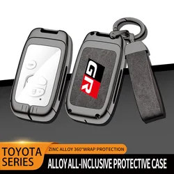 Zinc Alloy Car Remote Key Case Cover Bag for Toyota GR C-HR Prius RAV 4 Camry Corolla 2017 2018 2020 2021 Keychain Accessories