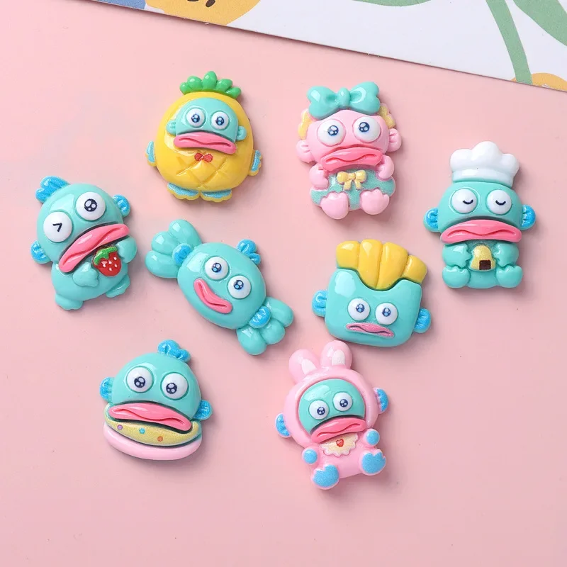 Cartoon Glossy Food HANGYODON Ugly Fish Diy Resin Accessories Jewelry Handmade Hairpins Mobile Phone Case Water Cup Headwear