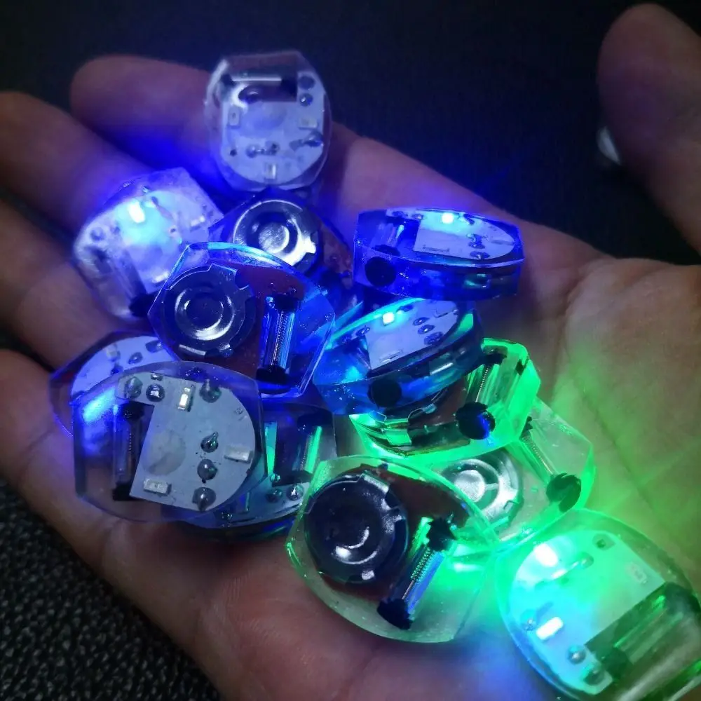 10Pcs Shoe Decoration Plastic LED Shoe Light Miniature Glowing Vibrating Light Luminous Hole Shoes Lamp Woman Men