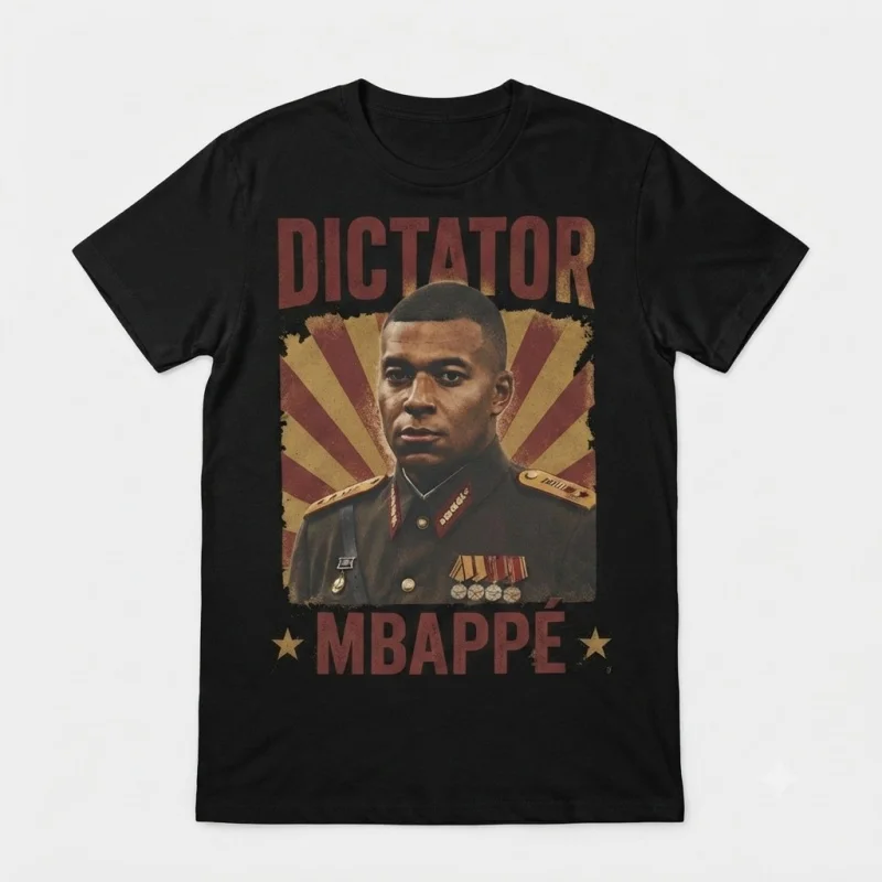 Dictator Mbappe Meme Graphic 2026 Football Fan T-Shirt _Cotton Men's Women's Y2k Oversized Funny Streetwear Tshirt Casual Tee -