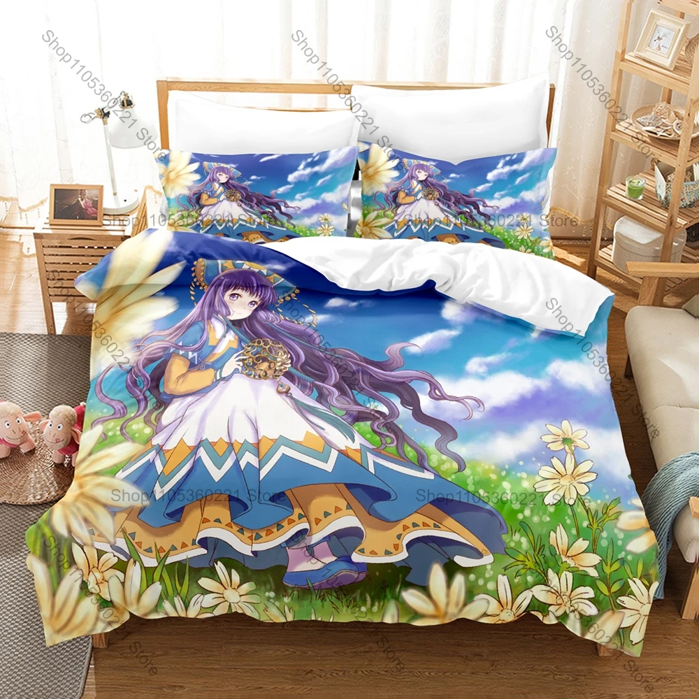 Cool Sweet Magical Girl Tomoyo Daidouji Manga Art Print Bedding Set 3in1 1 Duvet Cover 2 Pillowcases Soft Household Bed Textile
