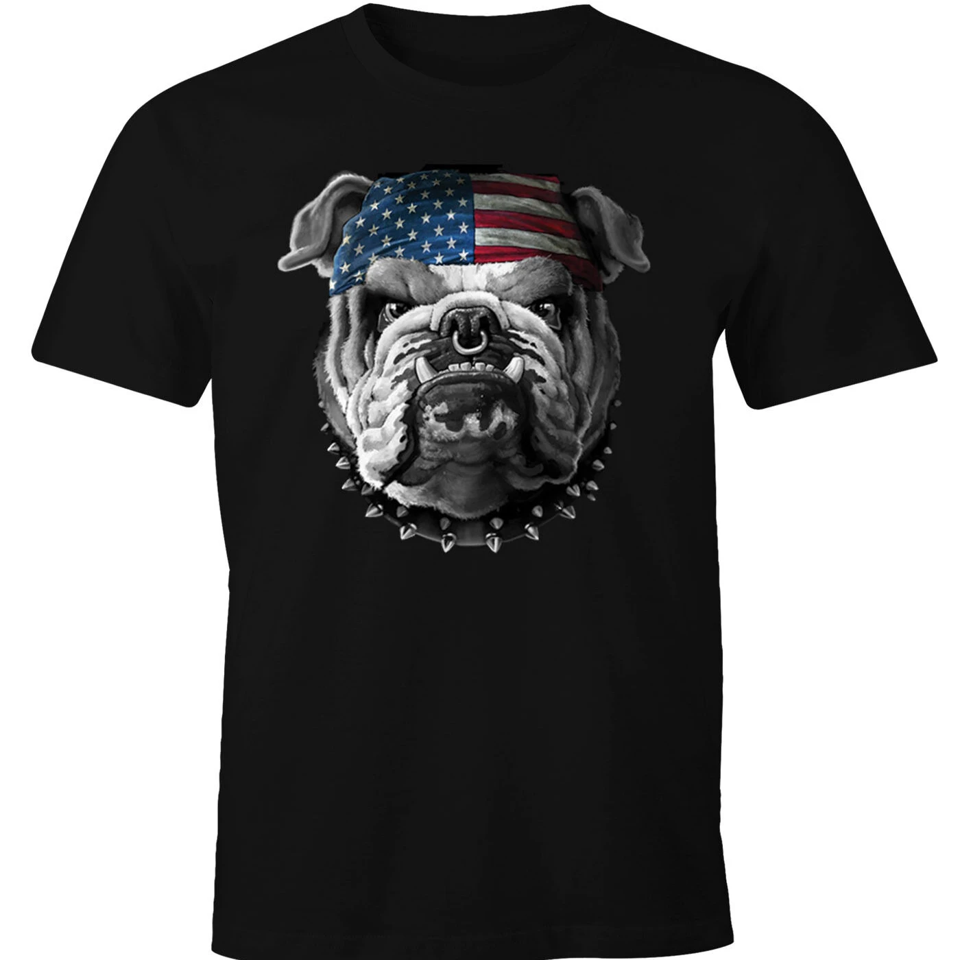 

Cool Fashion American Flag Bulldog T-Shirt Summer 100% Cotton O-Neck Short Sleeve Casual Mens T-shirt Size S-3XL