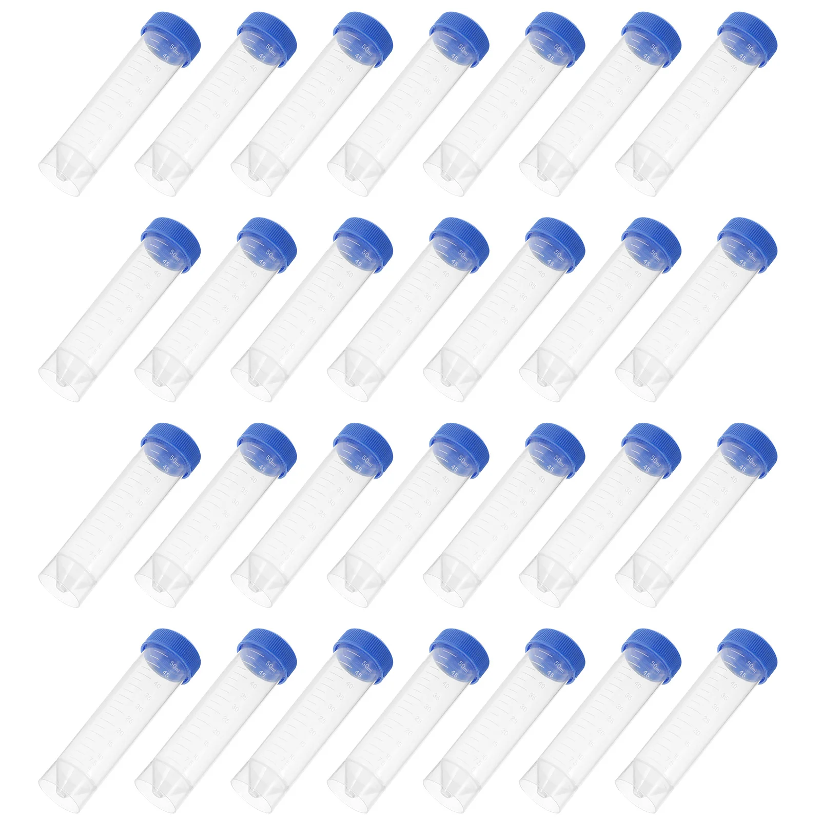 

50Pcs Flat Bottom Tubes Leakproof Screw Caps Sample Storage Plastic Tubes Small Laboratory Testing Tube