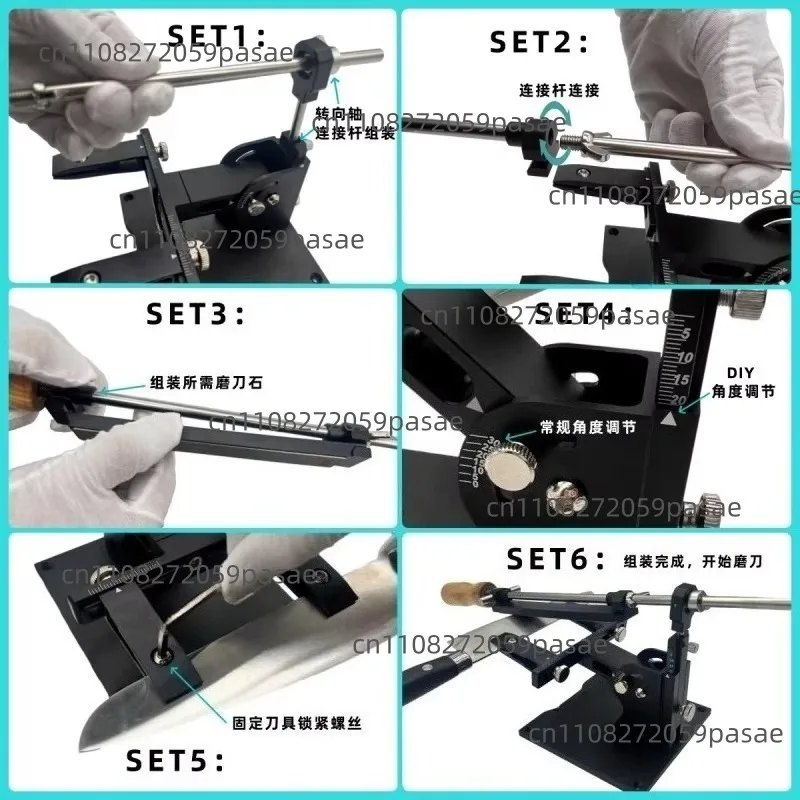 Fixed Angle Sharpener Guide Sharpener System, Aluminum Professional  Set, Angle Adjustable Sharpener System