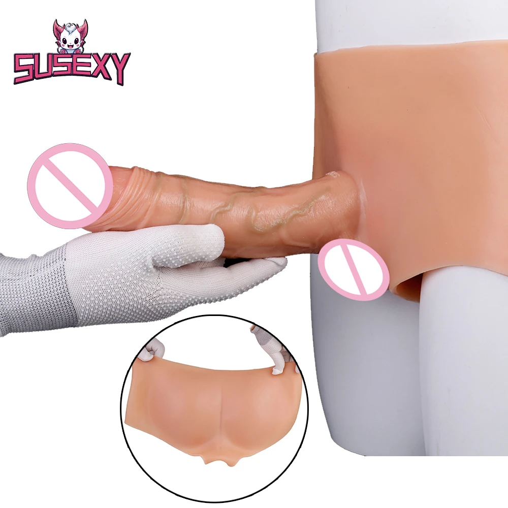 

SUSEXY Realistic Strap-on Dildo Pants High Elastic Wearable Solid Penis Anal Plug Sex Toys For Lesbian Woman Sexual Pleasure 18+