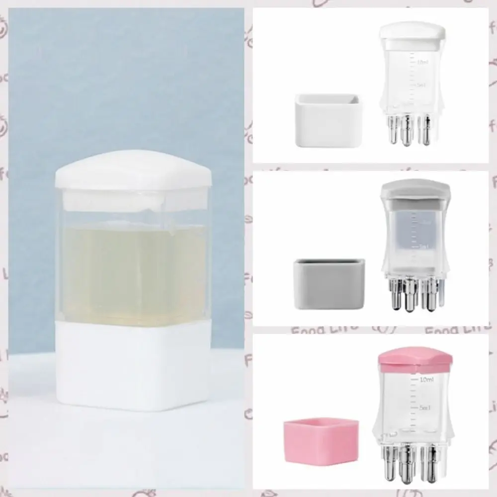 多機能ミニ頭皮アプリケーター プラスチック製 10ML ヘアヘッドマッサージャー 目盛り付き液体ガイドコーム セラムオイル塗布用