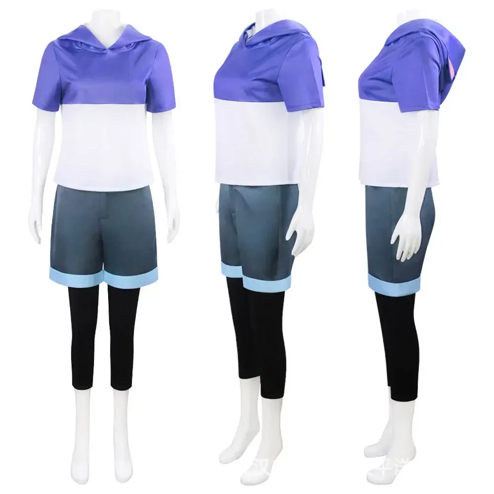 2025 The Owl Cos House Luz Noceda Cosplay Costume Purple T-Shirt Pants Outfit Set Halloween Carnival Stage Uniform for Women