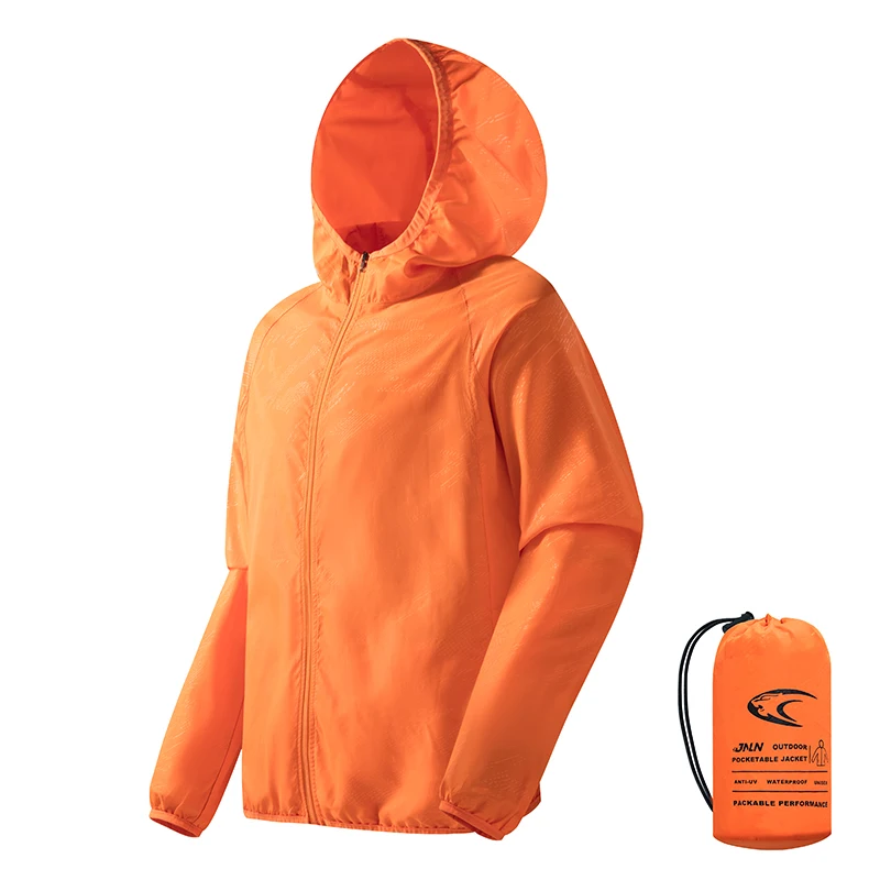 LNGXO Männer Frauen Wanderjacke Unisex Wasserdicht Schnell Trocknend Camping Windjacke Outdoor Trekking Klettern Regenmantel Anti UV Kleidung