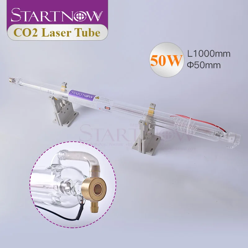 Startnow 50W CO2 Laser Glass Tube 1000mm for Laser Engraver Carving Marking Machine Lamp Pipe Equipment Parts