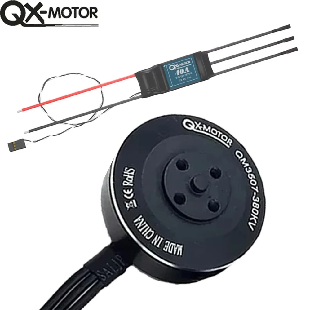 QM3507 Borstelloze Motor met 40a esc 380KV 580KV 680KV 3507 3508 voor DIY RC Quadcopter Meerassige Drone accessoires