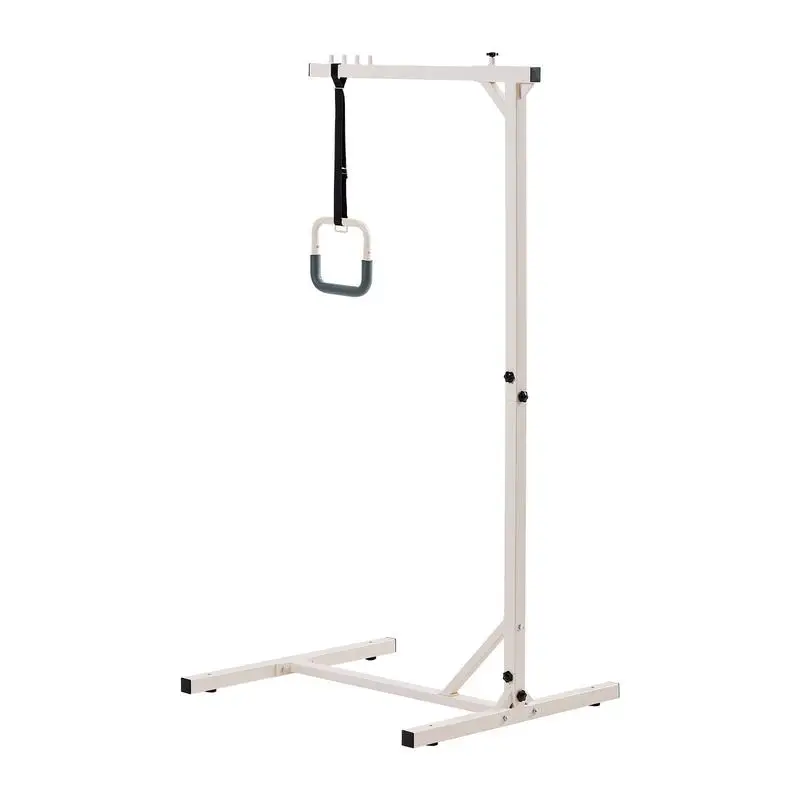 

Free Standing Patient Lift 32.7"x29.5"x66.9" For Hospitals Nursing Home Home Care, 250 LBS Capacity Mobility Aid Pull Up Assist Heavy-Duty Steel Frame Adjustable Handle Height Bedside Transfer Device For Elderly Disabled People