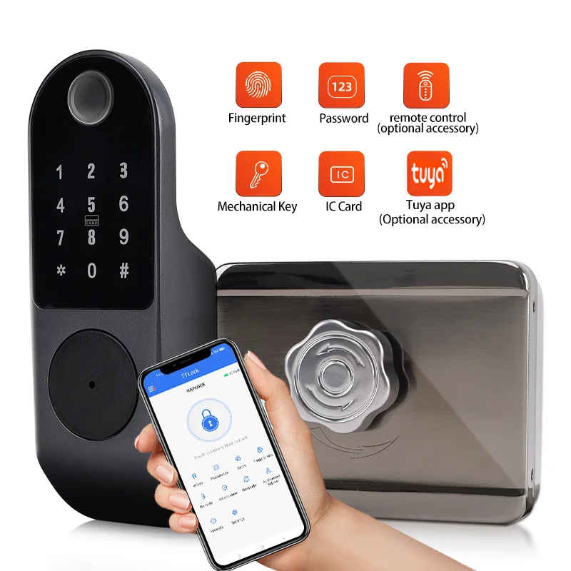 TUYA  smart door lock digital electronic lock smart home Safe Smart locks for doors wifi smart lock with remote control electron