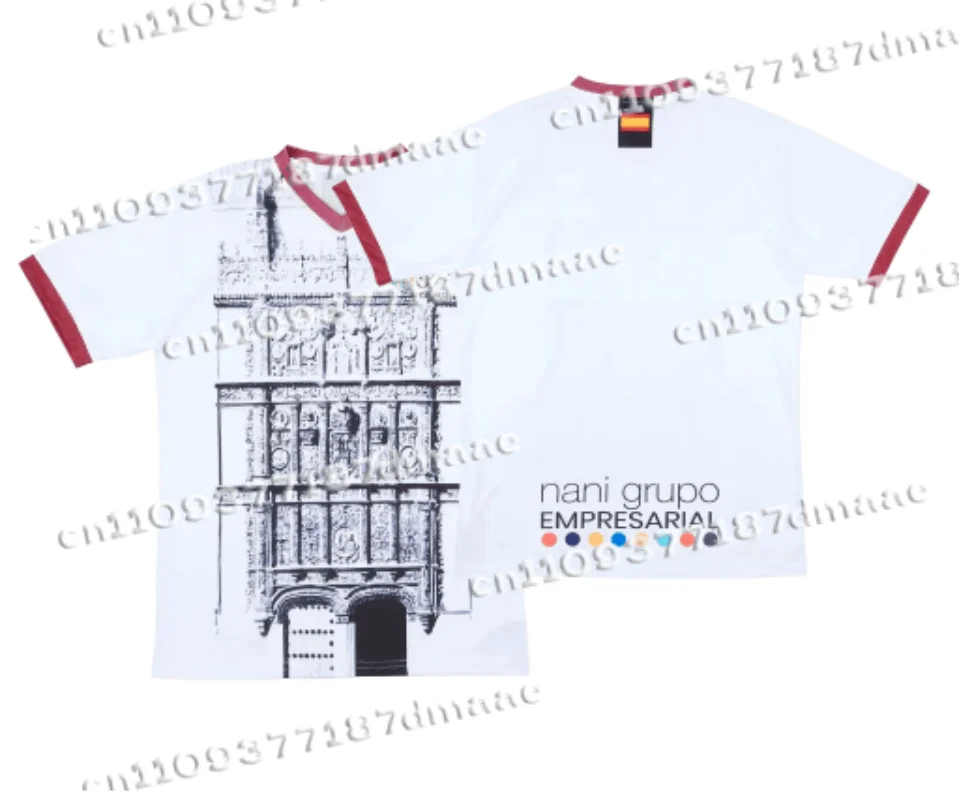 Camiseta deportiva informal para niños y adultos, camiseta de fútbol transpirable de manga corta, estilo Salamanca de España, 25/26, novedad