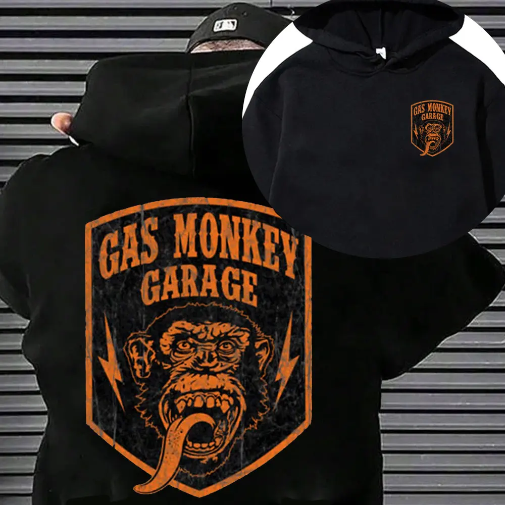 Trending Gas Monkeys Garage Print Long Sleeve Hot Sale Vintage Fashion Men Sweatshirt Unique Classic Streetwear Harajuku Hoody