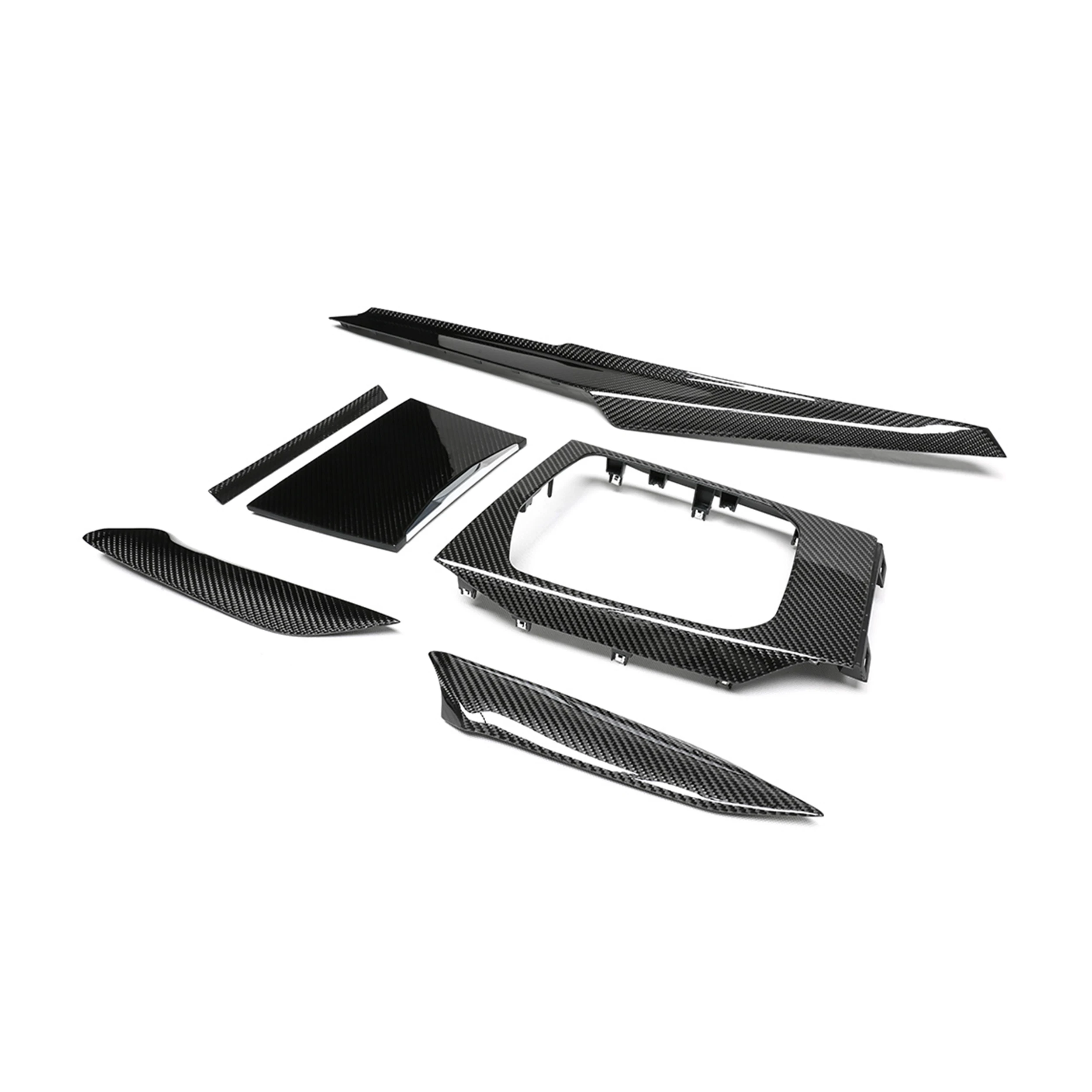 Dry Carbon Fiber Replacement 6 PCS  Luxury Interior Trims G20 G22 G26 G87 G42 G80 G82 2023-2024 Pure Carbon Interior Trims