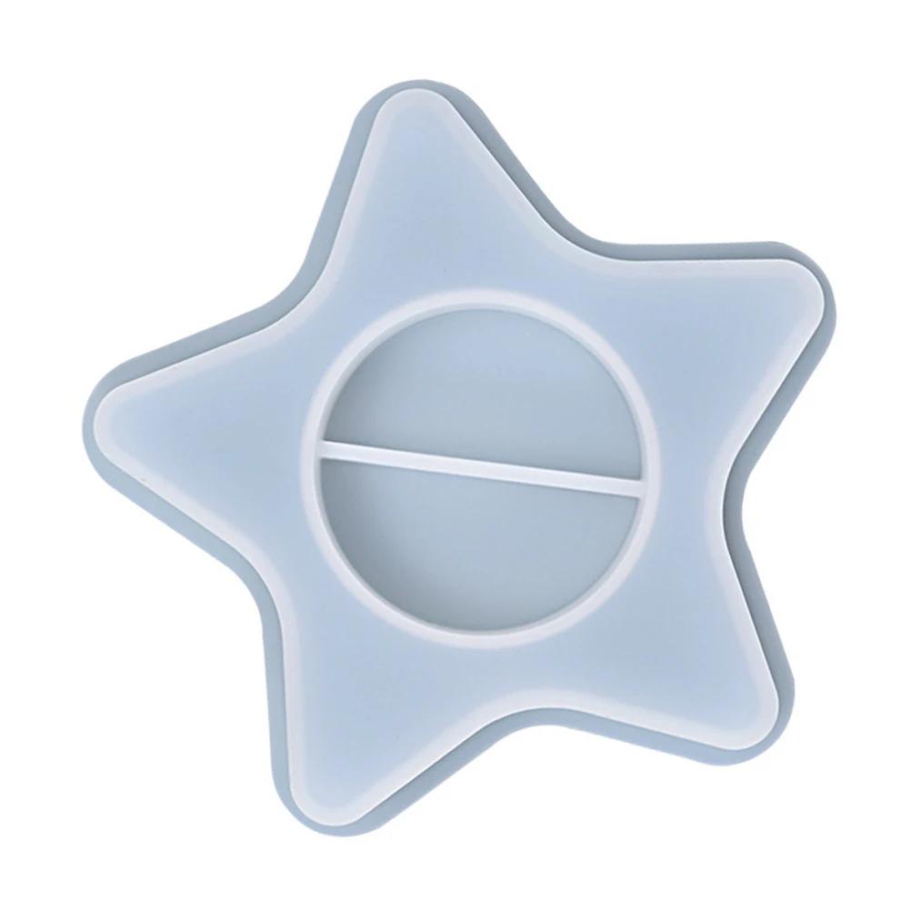 

Five Pointed Star Candlestick Mold Silica Gel Holder Crystal Epoxy Mould Handmade DIY Craft Project Home Decor Wax
