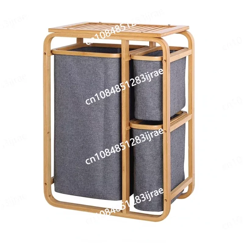 

Ins Nordic Foldable Laundry Basket Bamboo Classification Organizer Basket Bathroom Storage Rack Dirty Clothes Basket Household