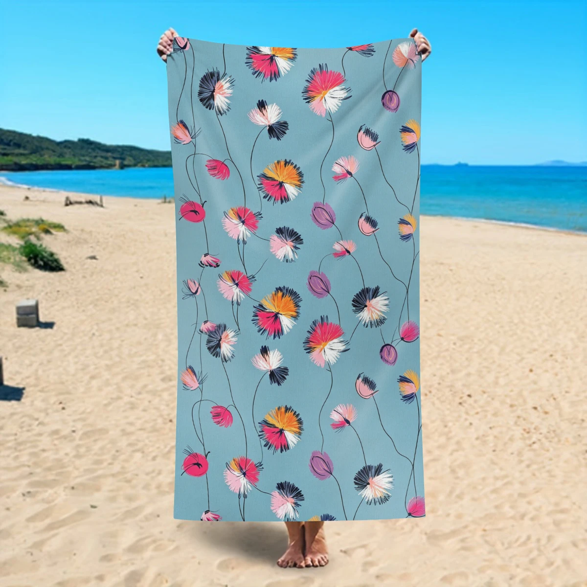 Versatile Polyester Beach Towel - Multi-use Towel for Swimming, Fitness, Camping, Yoga, Travel and Beach Activities