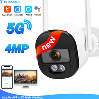 2.4G 5G WiFi IP Camera Tuya  4MP 2K Security Camera Outdoor Smart Home CCTV Full Color Night View Mini Surveillance Alexa Google
